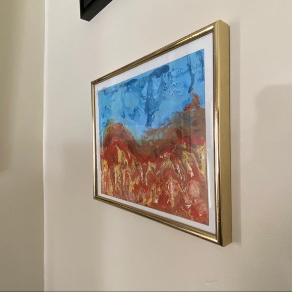 Earth on fire Original painting  J. Cruz attract positive energy Fire element - Picture 2 of 15